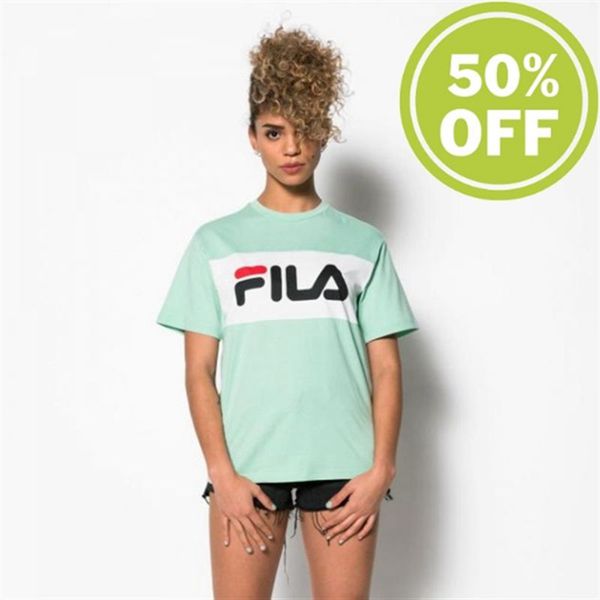 Fila Allison Tee Classic Lichen Women's T-Shirts - Green,NZ 487-42731